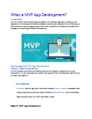 What is MVP App Development?