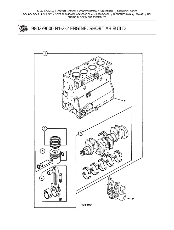 JCB 3CXT 20 BACKOHE LOADER Parts Catalogue Manual Instant Download (Serial Number 00400000-00430000)