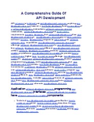 A Comprehensive Guide Of API Development