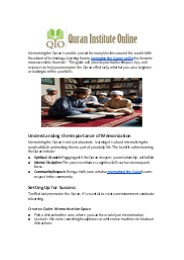 How to Memorize the Quran Effectively