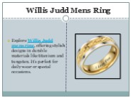 Willis Judd Mens Ring