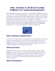 Why Android Is the Most Trusted Platform For Game Development?
