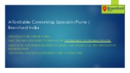 Afforadable Coworking Space in Pune