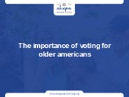 The importance of voting for older americans