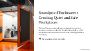 Soundproof Enclosures: Creating Quiet and Safe Workplaces