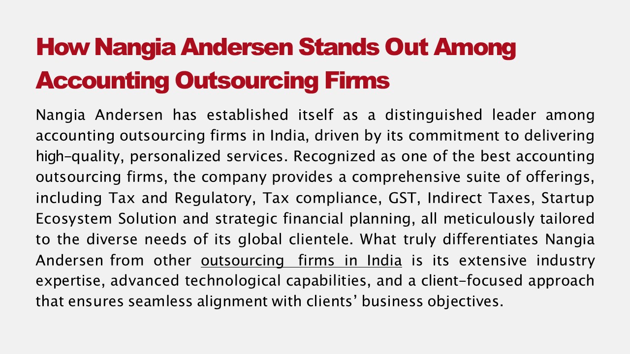 Accounting Outsourcing Firms in India
