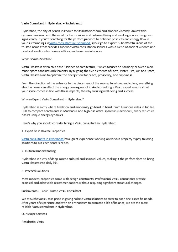 vastu Consultant in Hyderabad (1)