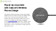 Power Up Anywhere with Cadyce's Wireless Phone Charge