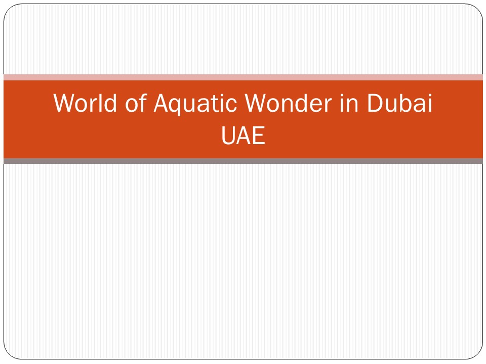 World of Aquatic Wonder in Dubai UAE
