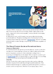 How Promotional Custom Socks Will Rule 2025