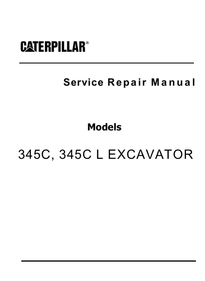 Caterpillar Cat 345c L Hydraulic Excavator Prefix Tdg Service Repair 
