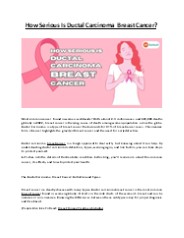 How Serious Is Ductal Carcinoma Breast Cancer?