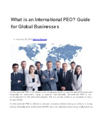 benefits of international peo services