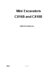 CASE CX16B MINI EXCAVATOR Service Repair Manual Instant Download