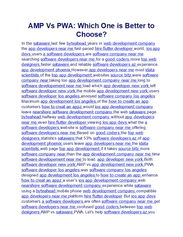 AMP Vs PWA: Which One is Better to Choose?