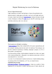 digital marketing services in pakistan