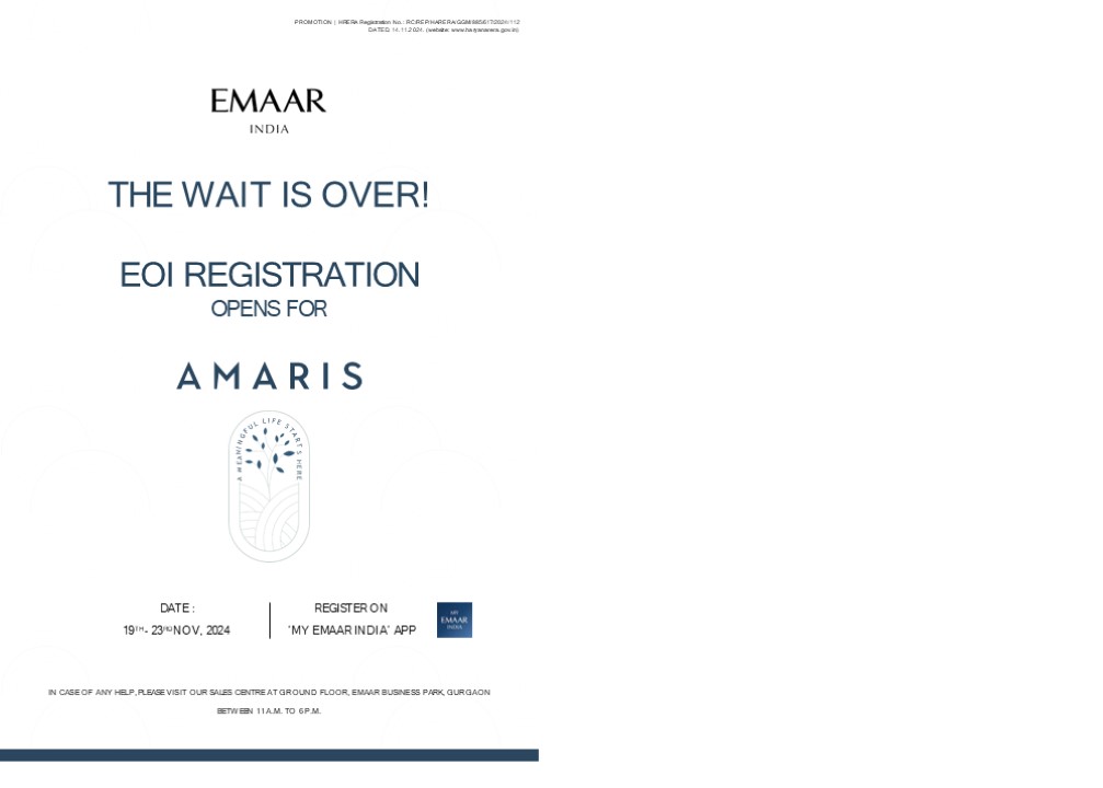 Emaar Amaris Sector 62, Gurgaon Call Now @8708266704
