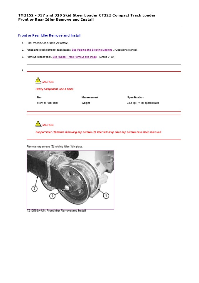 John Deere 320 Skid Steer Loader Service Repair Manual Instant Download (TM2152)