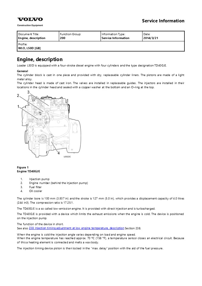 Volvo L50D Wheel Loader Service Repair Manual Instant Download