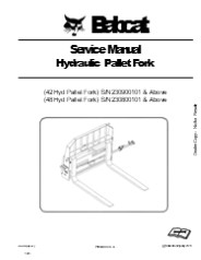 Bobcat Hydraulic Pallet Fork Service Repair Manual Instant Download