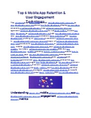 Top 6 Mobile App Retention & User Engagement Techniques