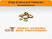 BRASS SCREWS & FASTENERS INDIA