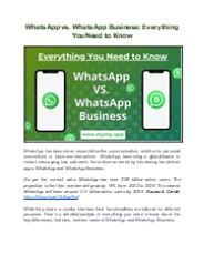 WhatsApp vs. WhatsApp Business: Everything You Need to Know