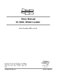 Doosan DL250A Wheel Loader Service Repair Manual Instant Download