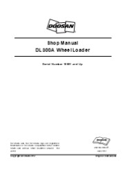 Doosan DL300A Wheel Loader Service Repair Manual Instant Download