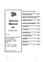 JCB 4DX Backhoe Loader Service Repair Manual Instant Download