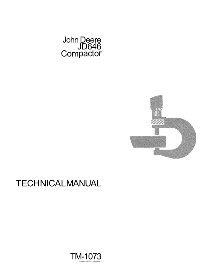 JOHN DEERE JD646 Compactor Service Repair Manual Instant Download