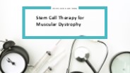 Stem Cell Therapy for Muscular Dystrophy