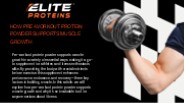 How pre-workout protein powder supports muscle growth