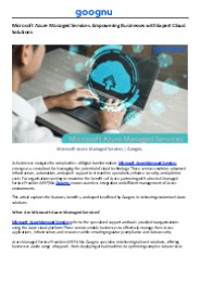 Microsoft Azure Managed Services | Goognu