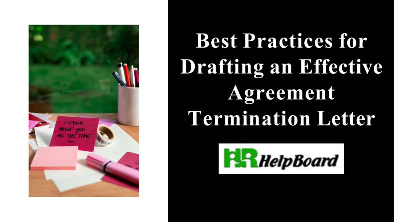 Sample format of agreement termination letter