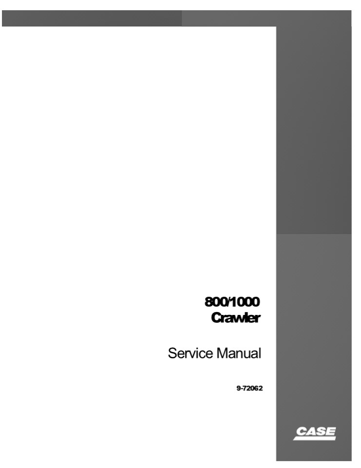 CASE 1000 Crawler Dozer Service Repair Manual Instant Download