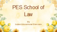 PES School of Law Bangalore