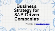 Business Strategy for SAP-Driven Companies