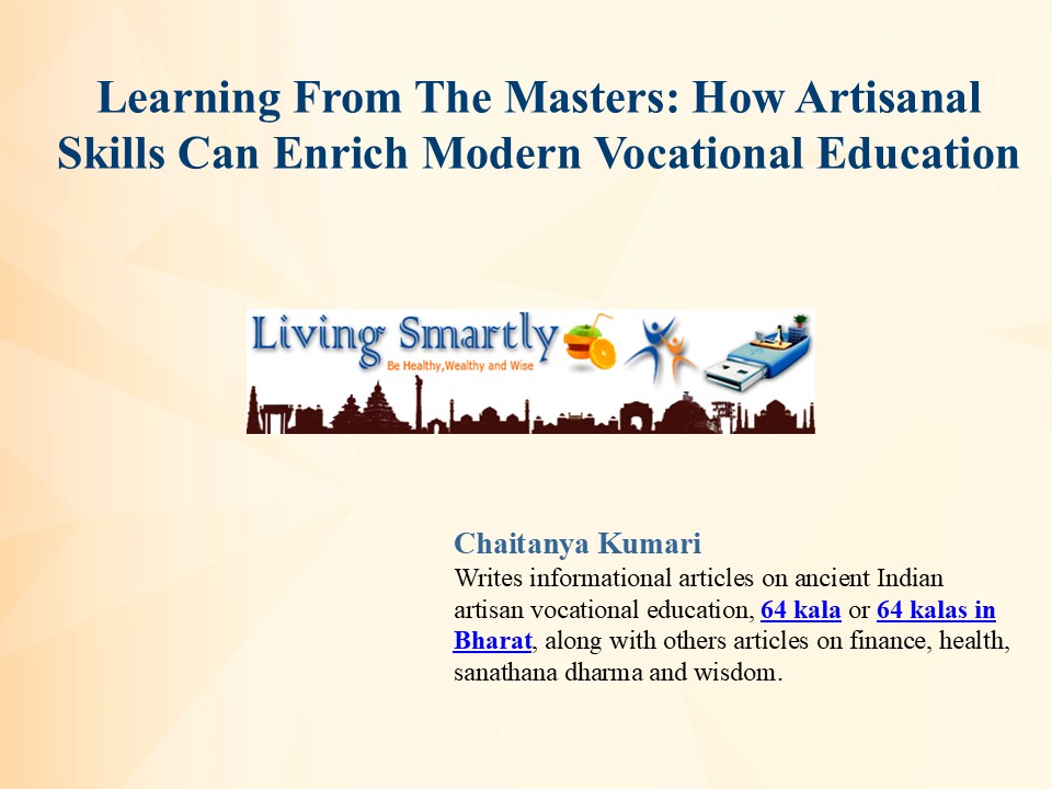 Learning From The Masters: How Artisanal Skills Can Enrich Modern Vocational Education