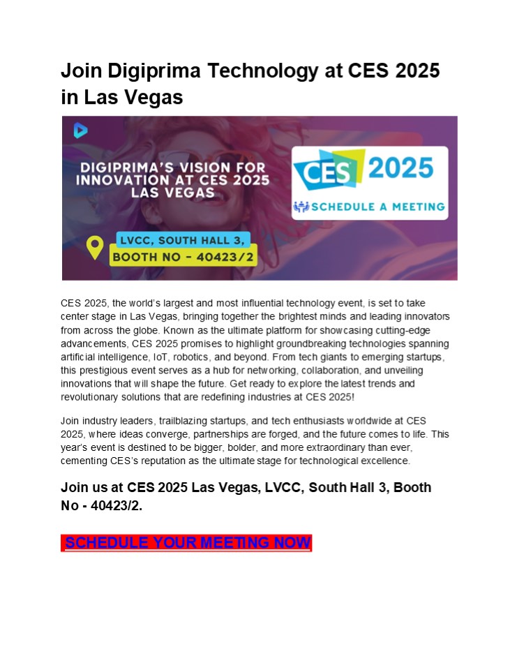 igiprima Technology: Shaping the Future at CES 2025