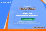 Maths Lab Instruments Suppliers