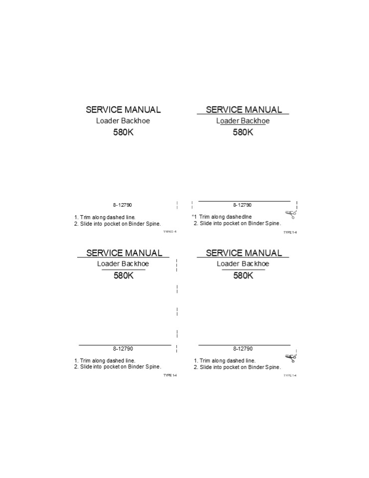 CASE 580K Loader Backhoe Service Repair Manual Instant Download