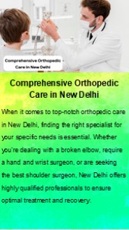 Comprehensive Orthopedic Care in New Delhi