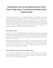 Unlocking the Future of Data Engineering with Ask On Data