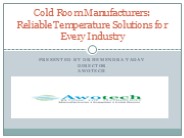 Cold Room Manufacture | Awotech
