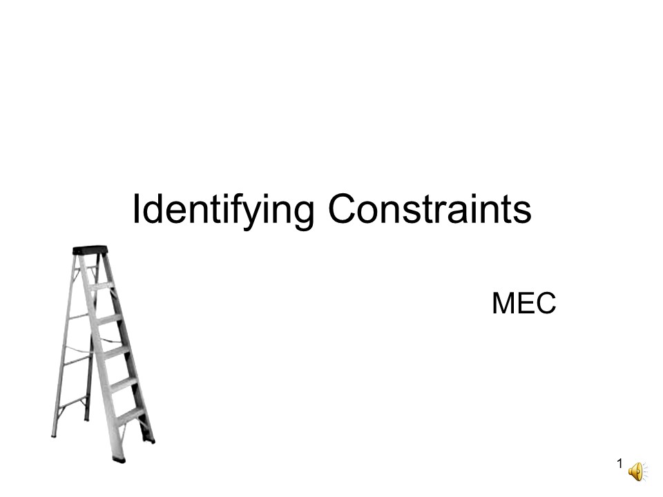 Identifying Constraints.