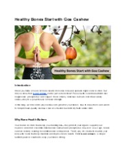 Healthy Bones Start with Goa Cashew