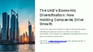 How Holding Companies Drive Economic Diversification in the UAE
