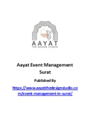 Aayat Event Management Surat