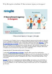 IT Recruitment Agency in Gurgaon | HiringGo